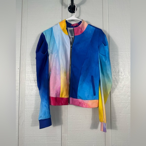 Sassy Jones Jackets & Blazers - Sassy Jones Women’s Long Sleeve Full Zip Multicolor Jacket  Size Large EUC